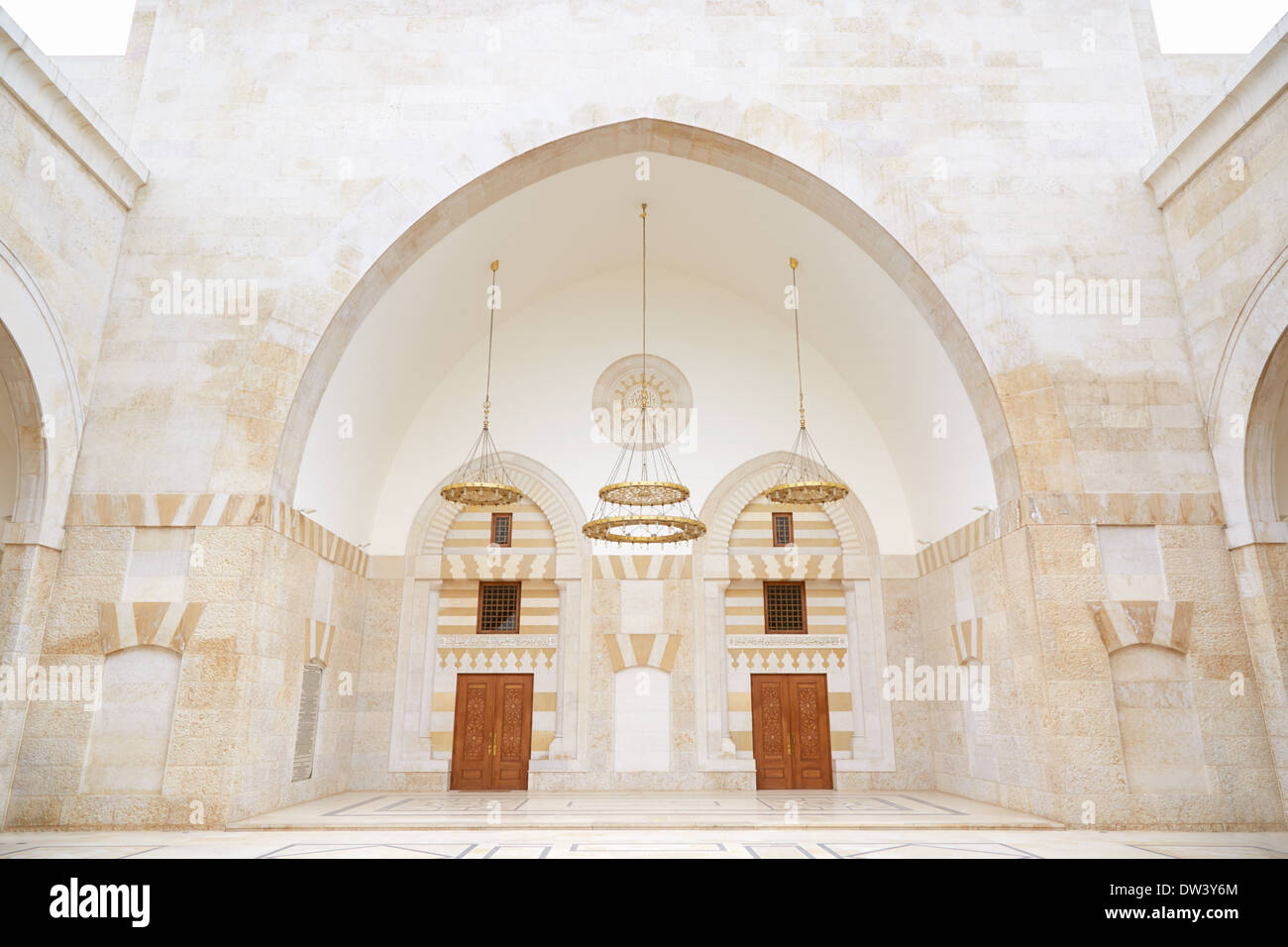 La Mosquée du Roi Hussein Bin Talal d'Amman, Jordanie Banque D'Images