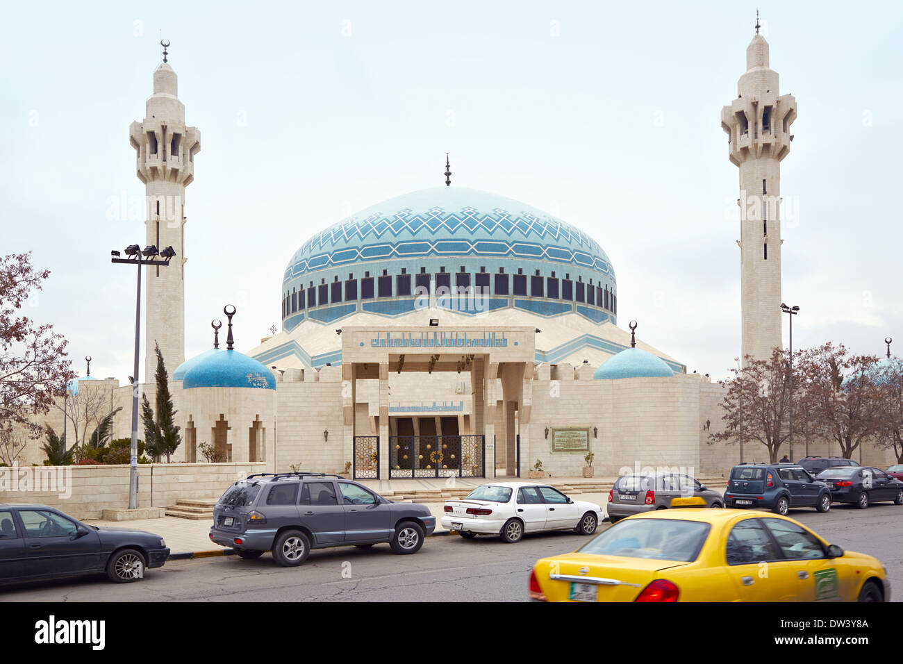 King Abdullah I mosque, Street View, à Amman, Jordanie Photo Stock - Alamy
