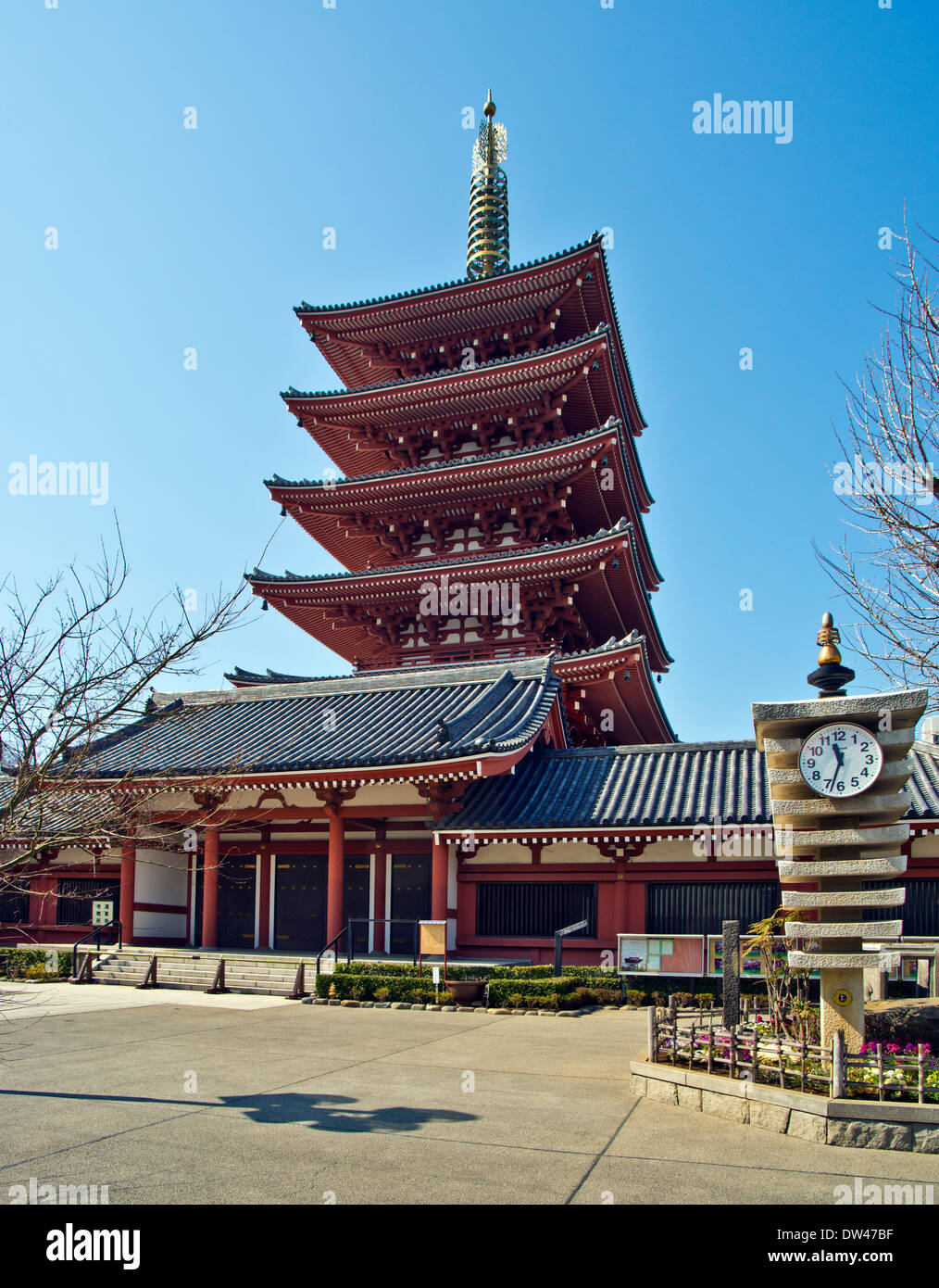 Le Temple d'Asakusa Kannon et Pagode, Tokyo, Japon Banque D'Images