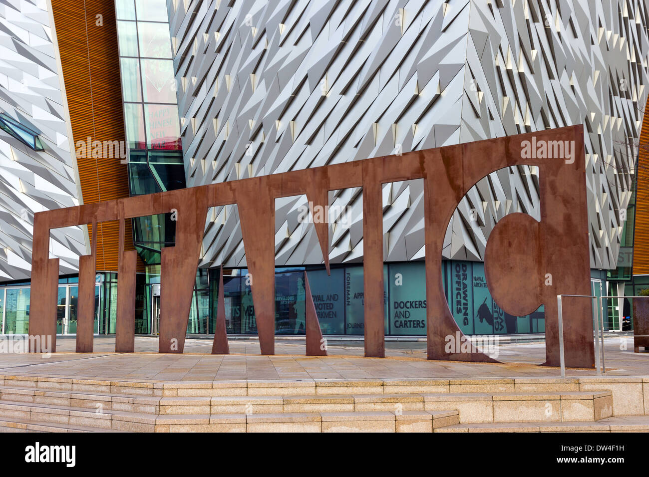 Monument Titanic à Belfast Banque D'Images