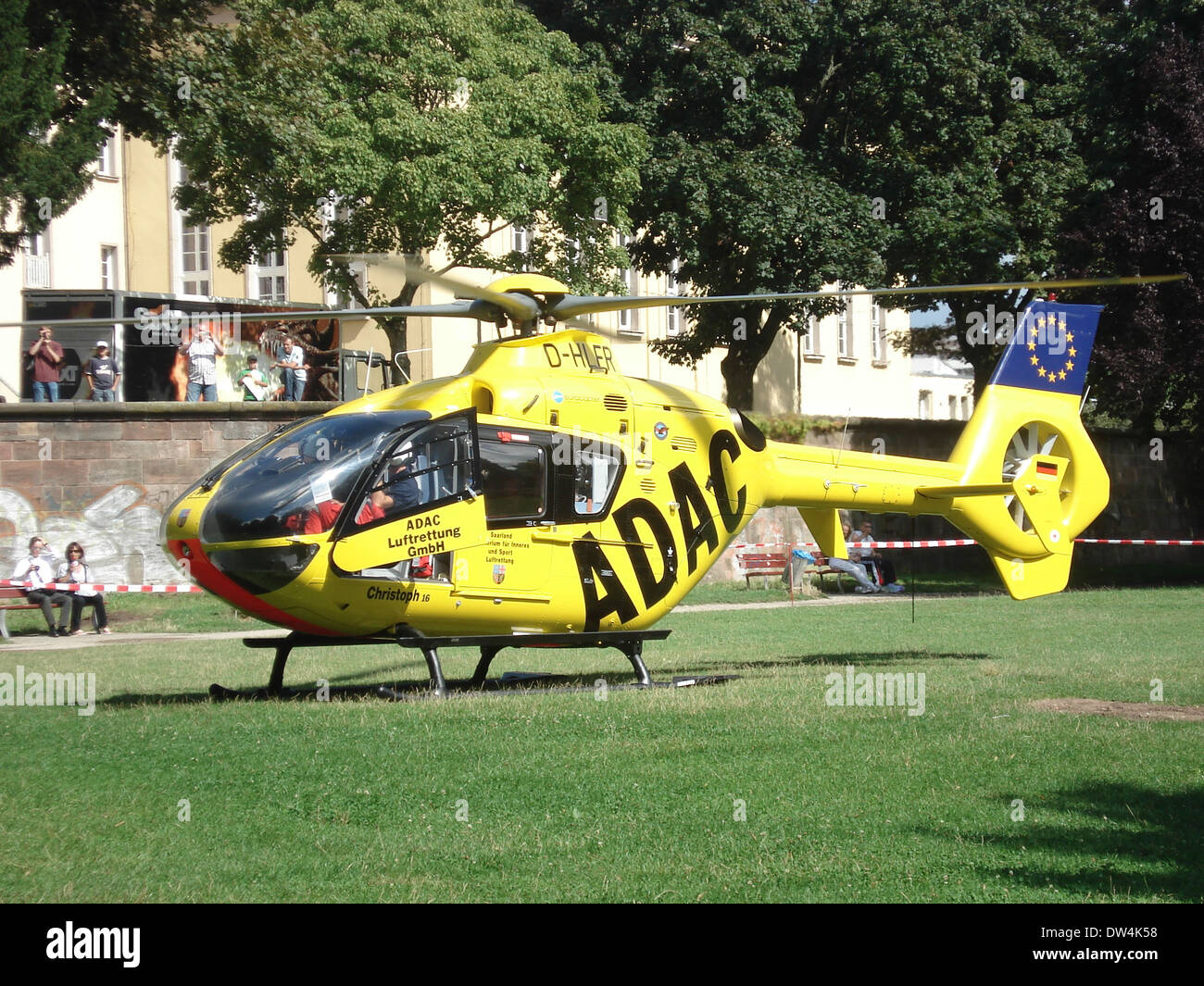 D-HLER Christoph 16 ADAC Luftrettung Eurocopter GmbH à Sarrebruck Banque D'Images