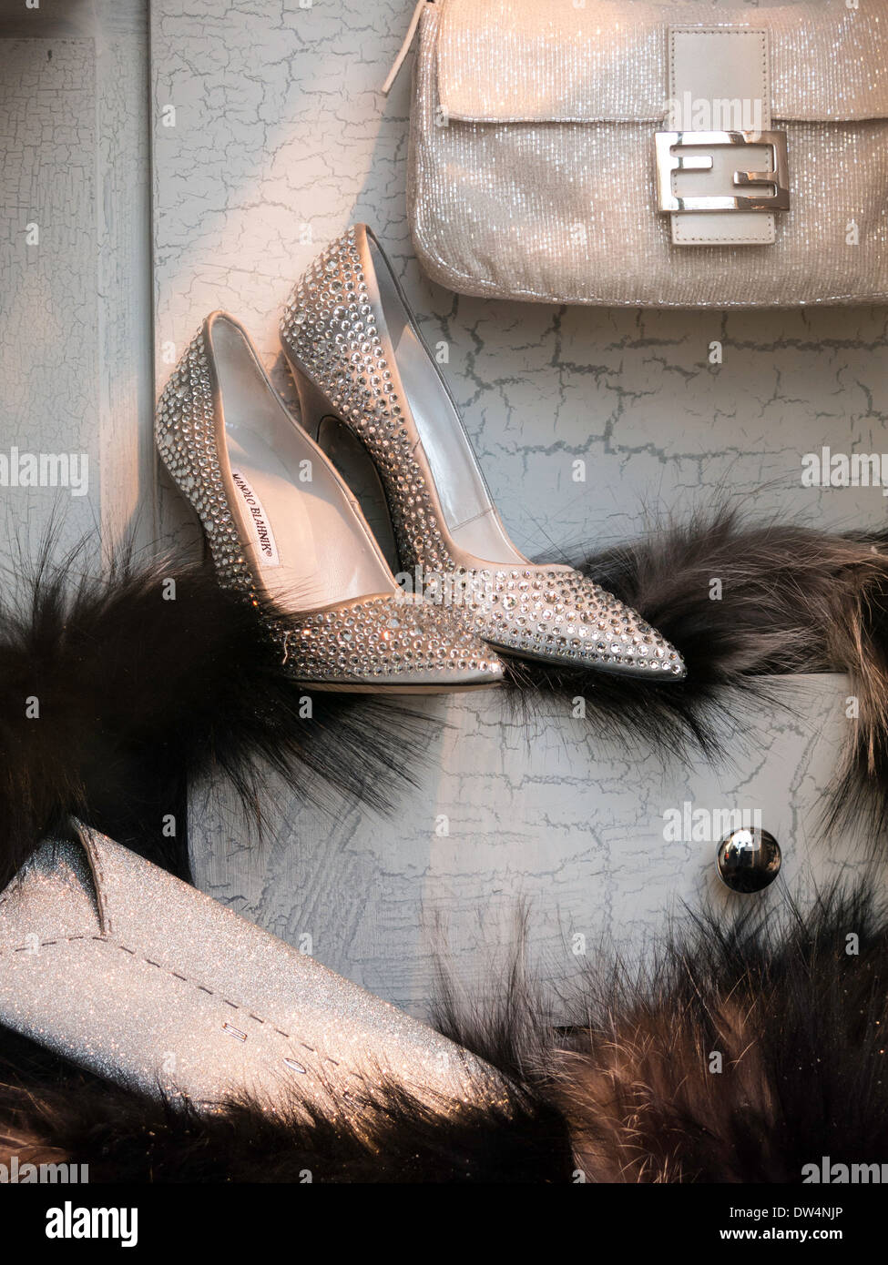 Bergdorf Goodman Department Store Window display, NYC Banque D'Images Bergdorf Goodman Department Store Window display, NYC Banque D'Images