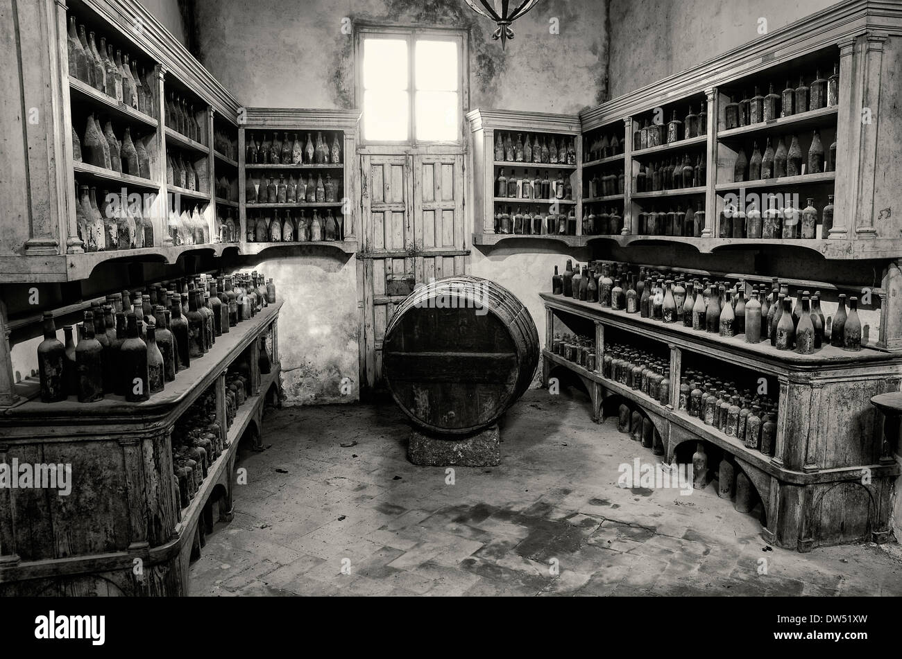 Wineries Tio Pepe, ancienne chambre où le fondateur a travaillé Banque D'Images