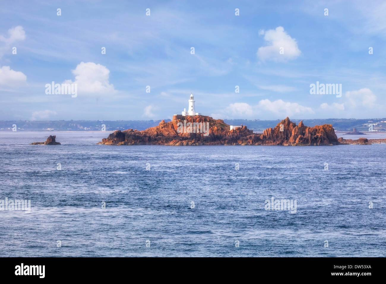 La Corbiere lighthouse St Banque D'Images