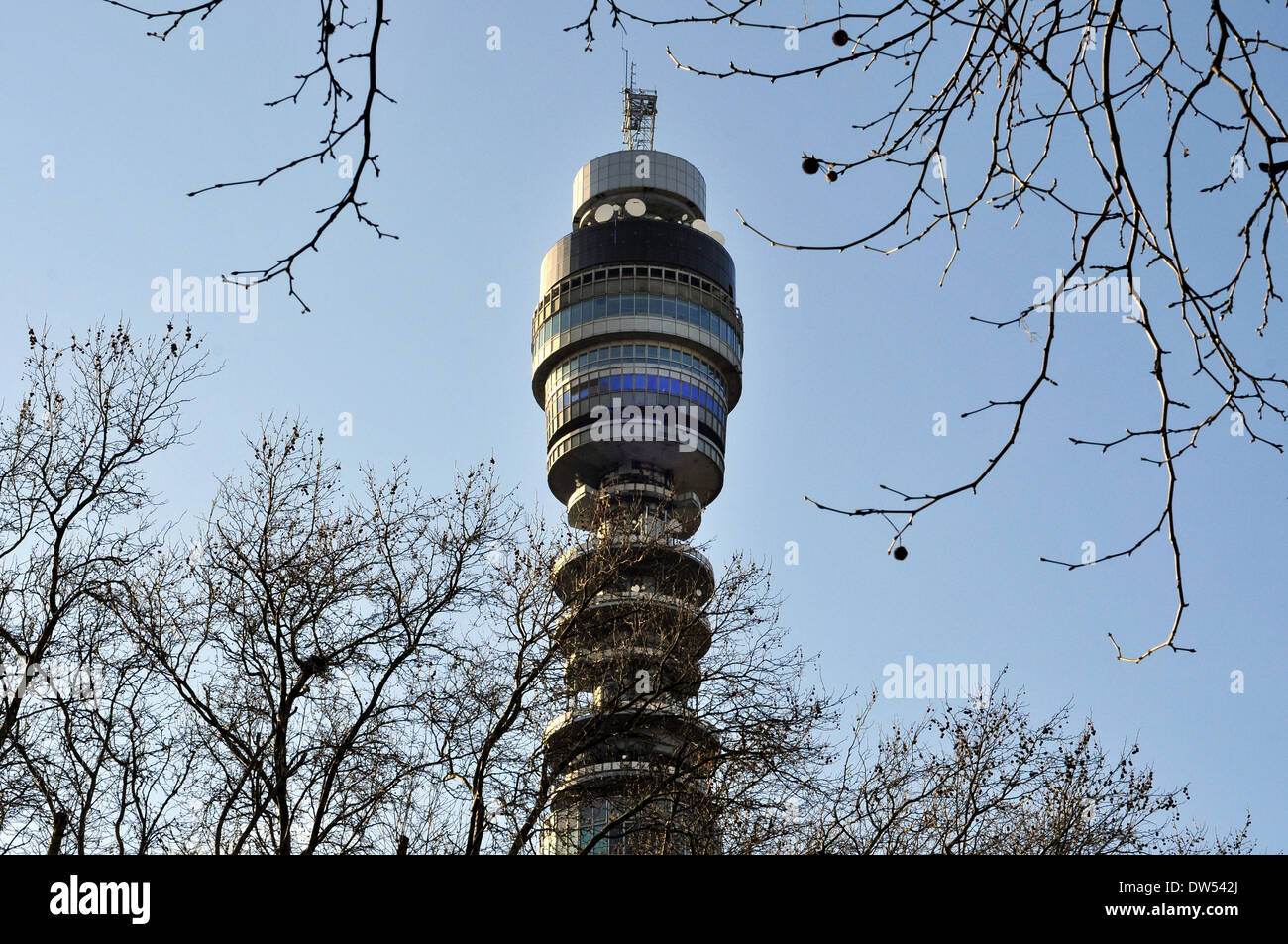 Une vue générale de la BT Tower à Londres, Royaume-Uni Banque D'Images
