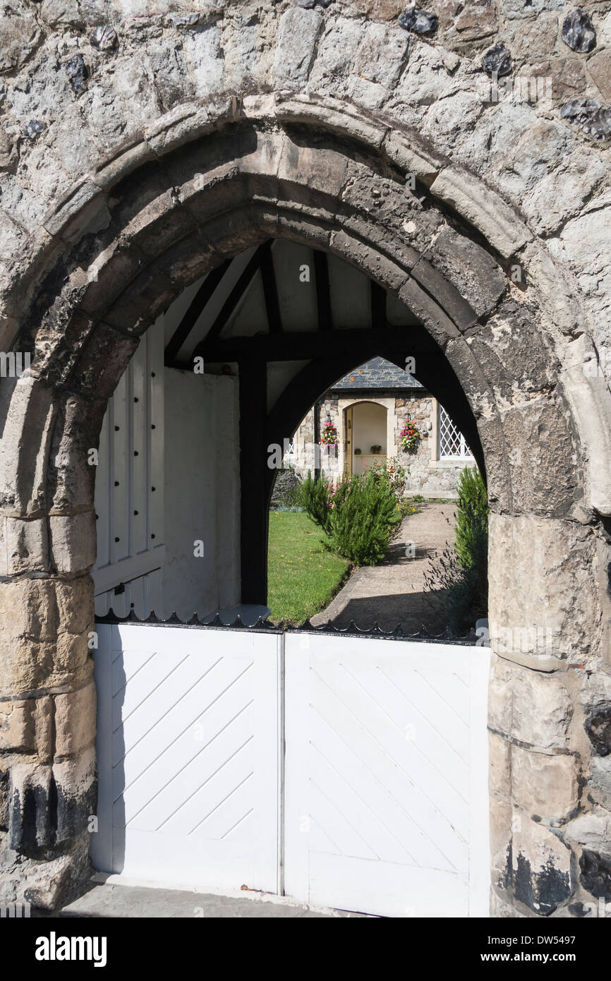 Passerelle médiévale d'hospices Banque D'Images