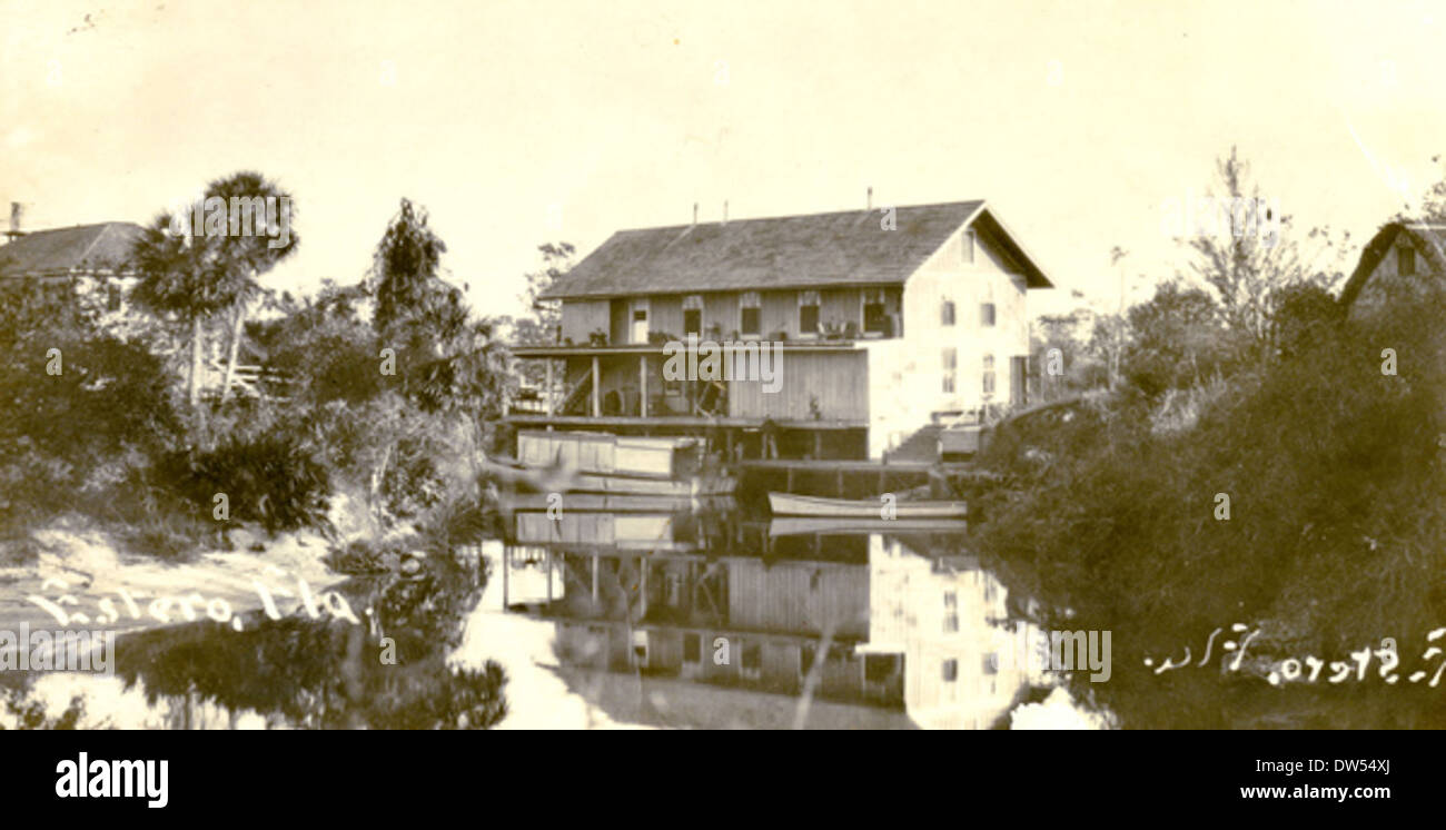 Koreshan Unity magasin général sur l'Estero River Banque D'Images