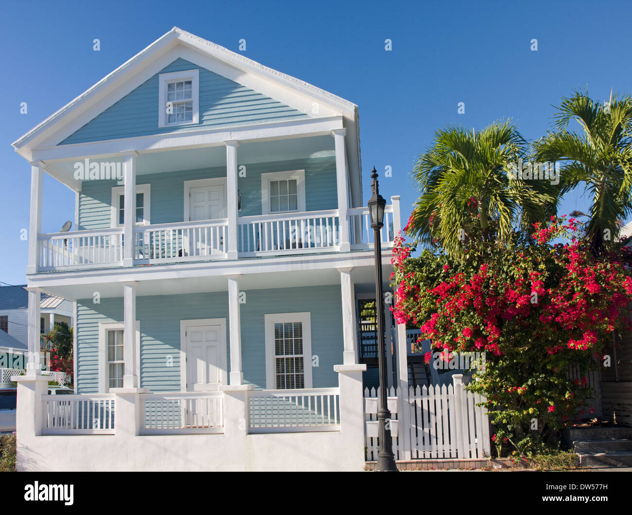 Maisons colorées de Key West, Floride, USA Banque D'Images