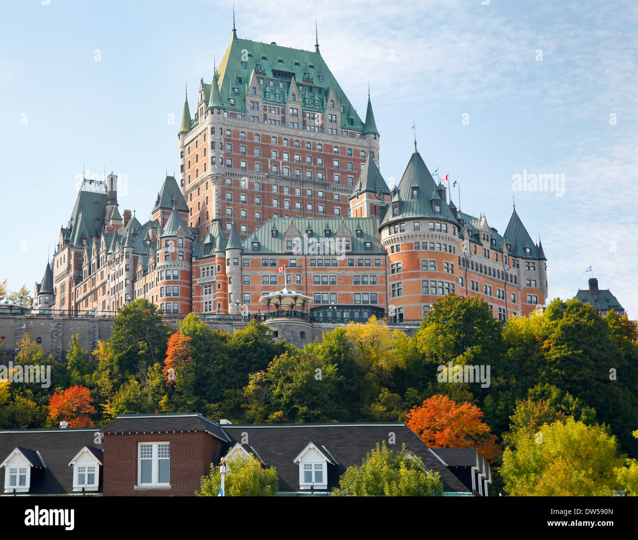 Château Frontenac à L'automne, La Ville De Québec, Québec, Canada Photo ...