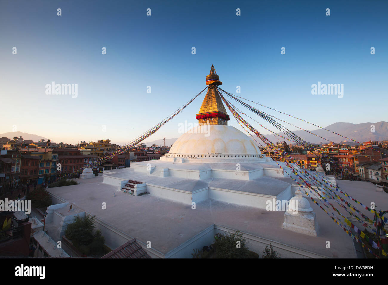 Stupa Boudhanath à Katmandou, Népal Banque D'Images