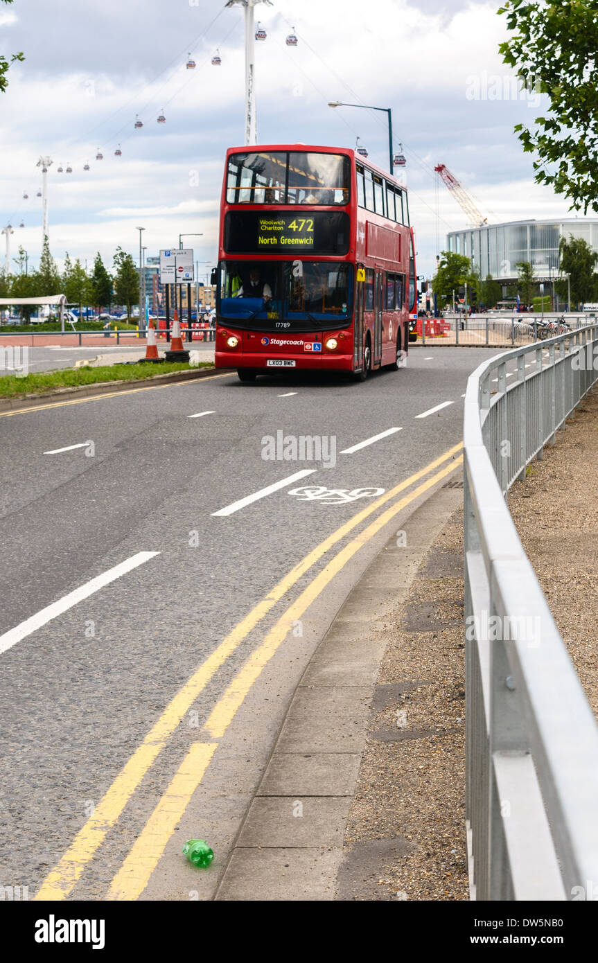 Unis Air-line cable cars fonctionne entre North Greenwich et Royal Victoria Docks, London, SE10, UK Banque D'Images