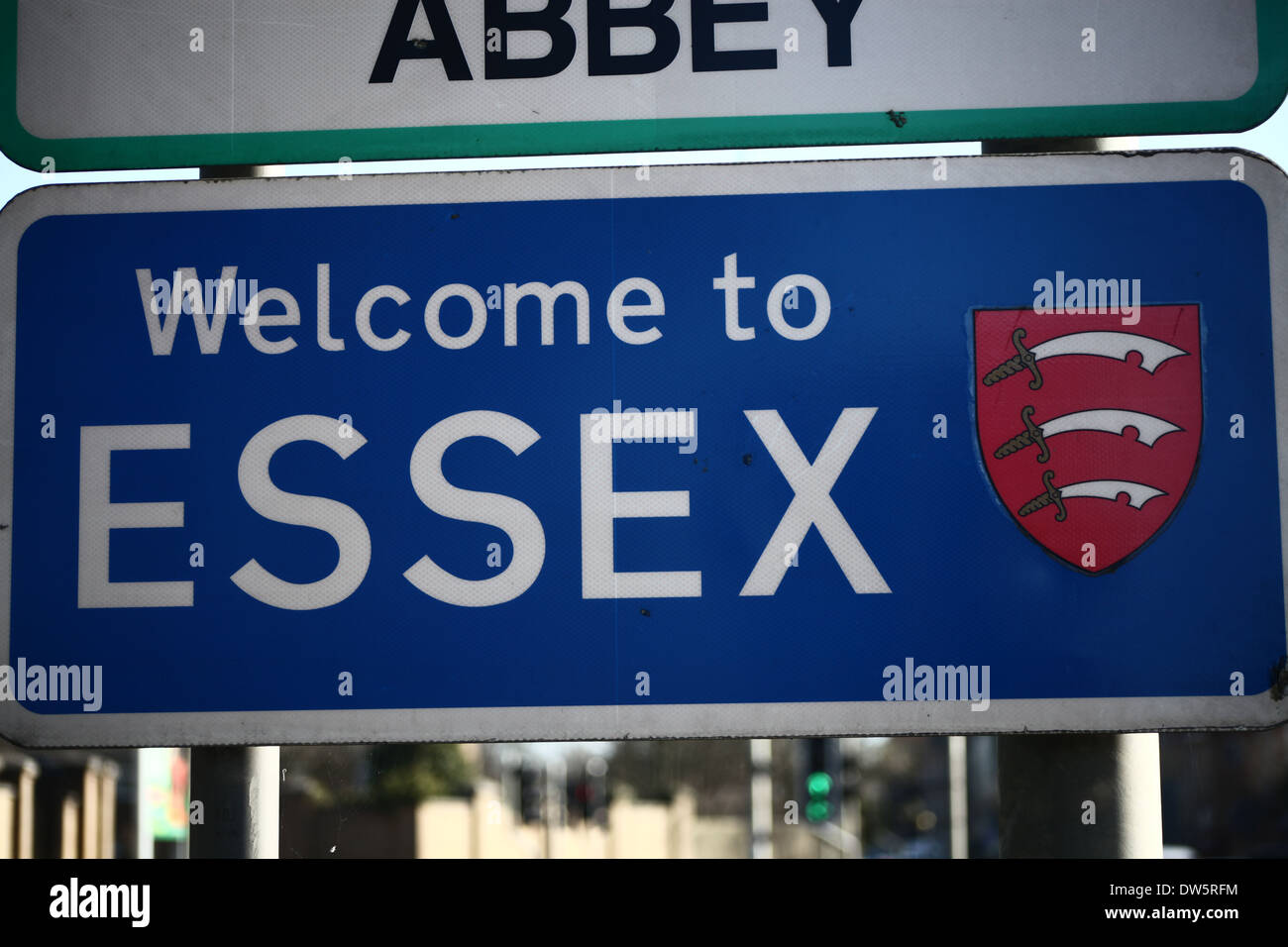 Bienvenue Sign in Essex Banque D'Images