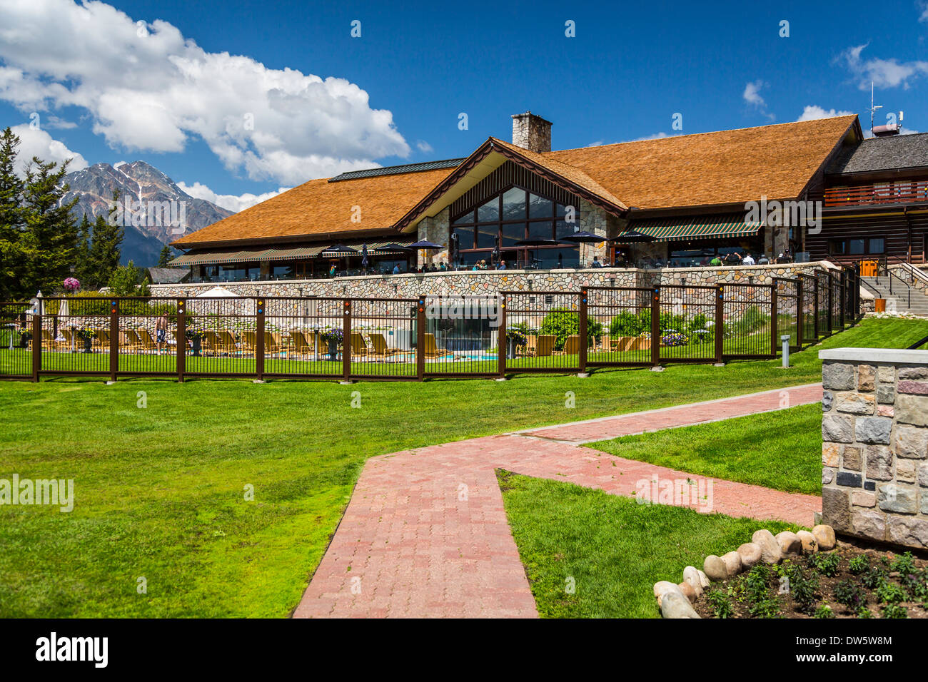 Fairmont Jasper Park Lodge de Jasper National Park, Alberta, Canada. Banque D'Images