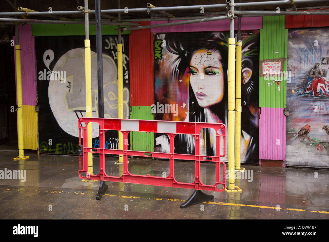 L'art de rue près de Brick Lane, dans l'East End de Londres, au Royaume-Uni. Banque D'Images