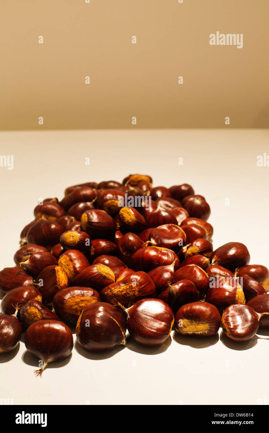 Châtaignes Banque D'Images