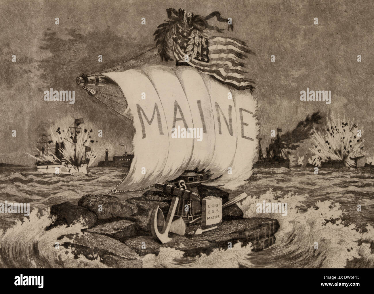 USS Maine memorial - 1898 Banque D'Images