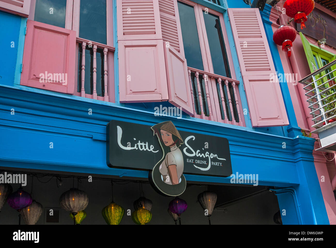 Little Saigon Bar, Clarke Quay Banque D'Images