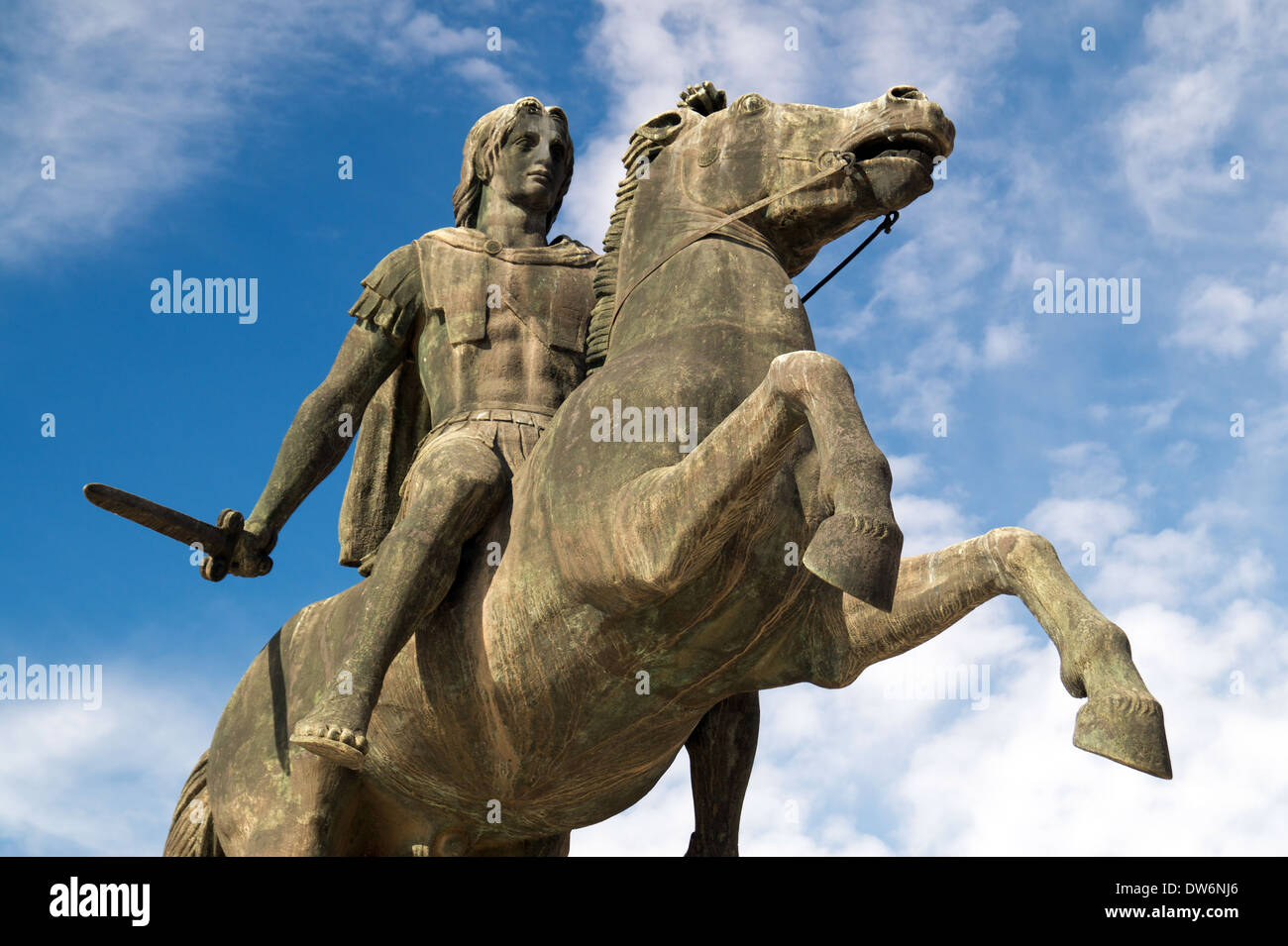 Statue d'Alexandre le Grand à la ville de Thessalonique en Grèce Banque D'Images