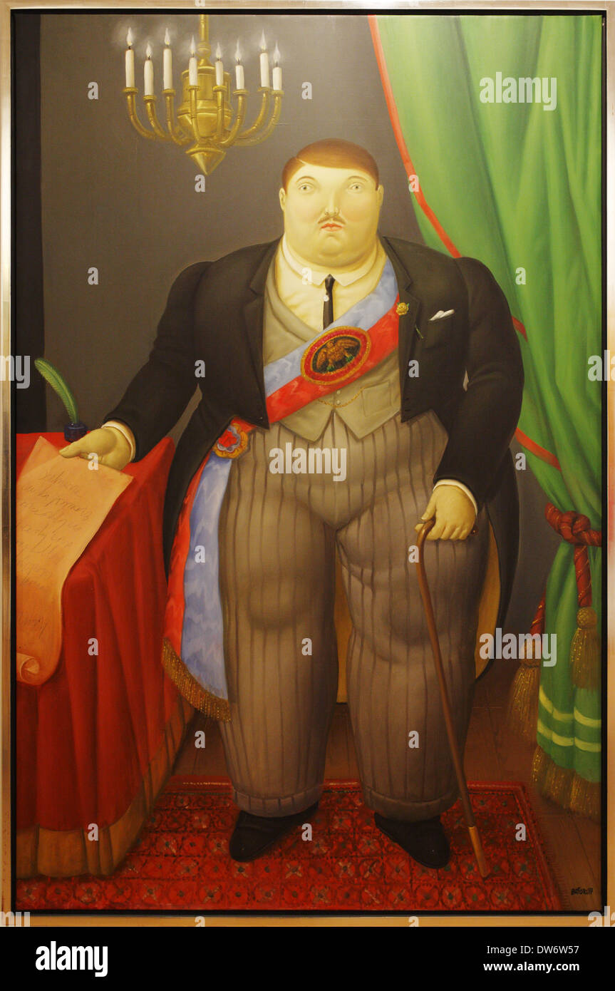 El Presidente (1997) de Fernando Botero, Musée Botero de la Banco de la República, Bogotá, Colombie Banque D'Images