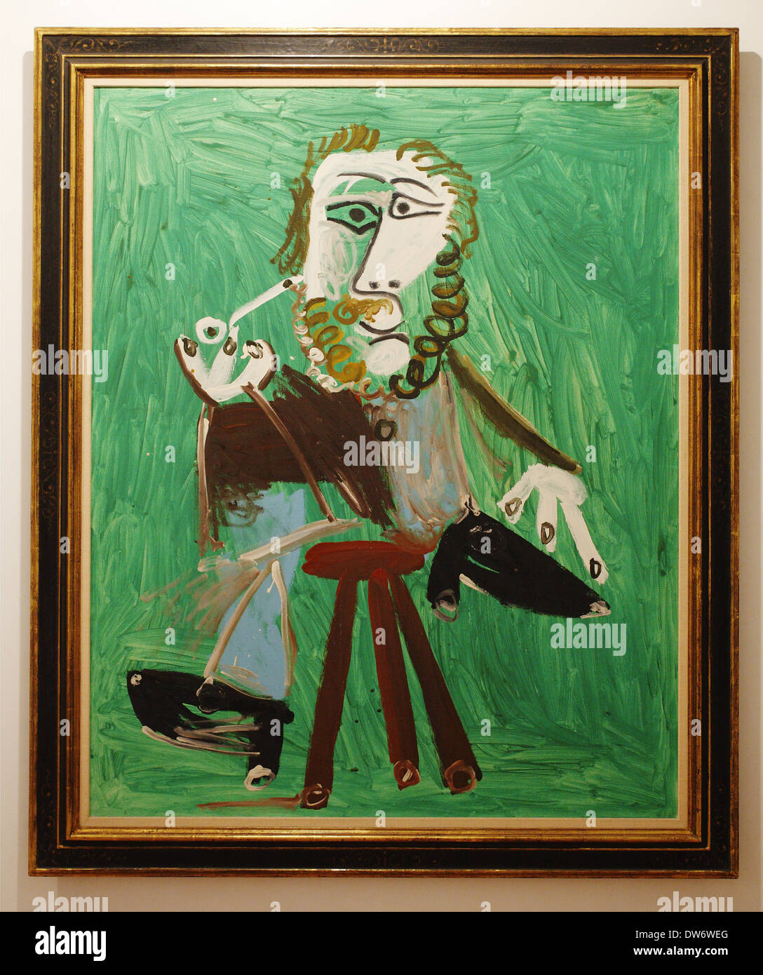 Pablo Picasso (1969) Hombre de espaldas con pipa, Musée Botero de la Banco de la República, Bogotá, Colombie Banque D'Images
