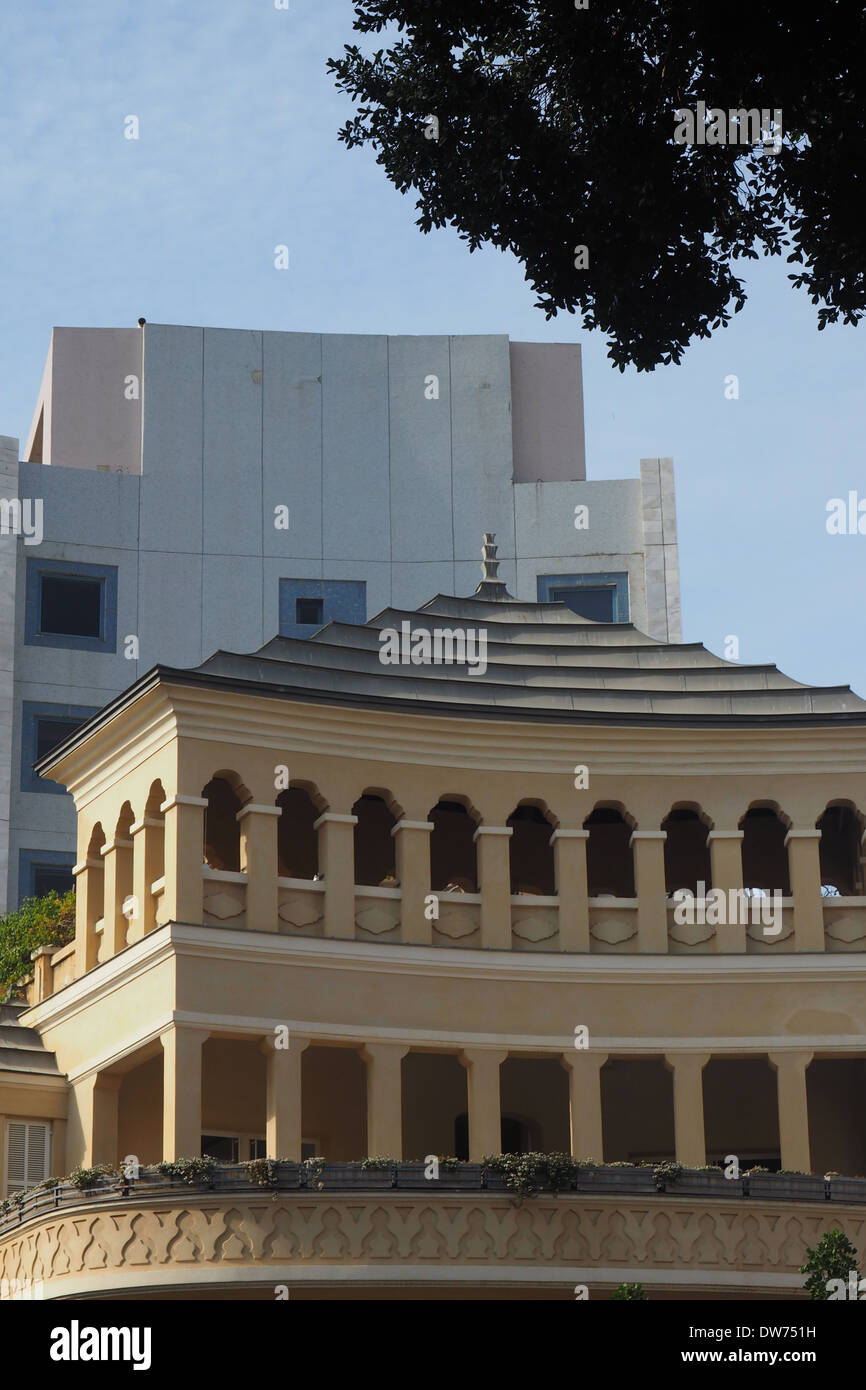 Restauré bâtiment du Bauhaus à Tel Aviv ISRAËL Banque D'Images