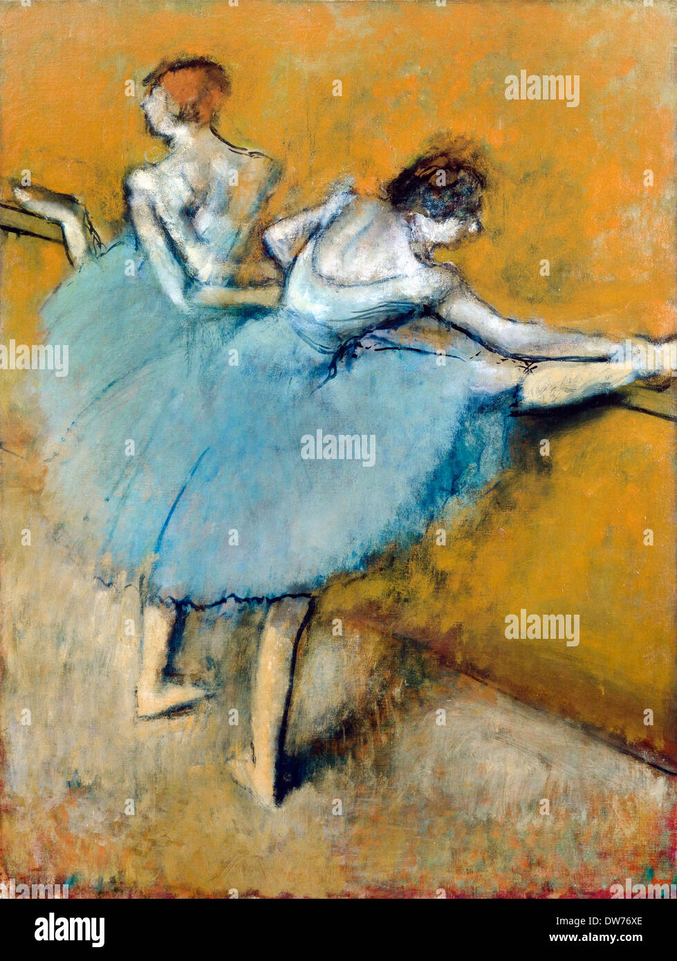 Edgar Degas, danseuses à la barre. Vers 1900. Huile sur toile. Phillips Collection, Washington, D.C., USA. Banque D'Images