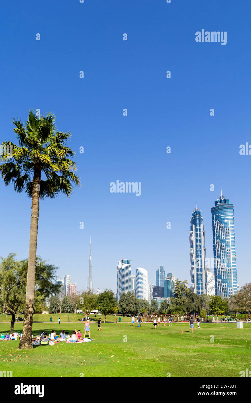 Avis de Al Safa Park à Dubaï Émirats Arabes Unis Banque D'Images