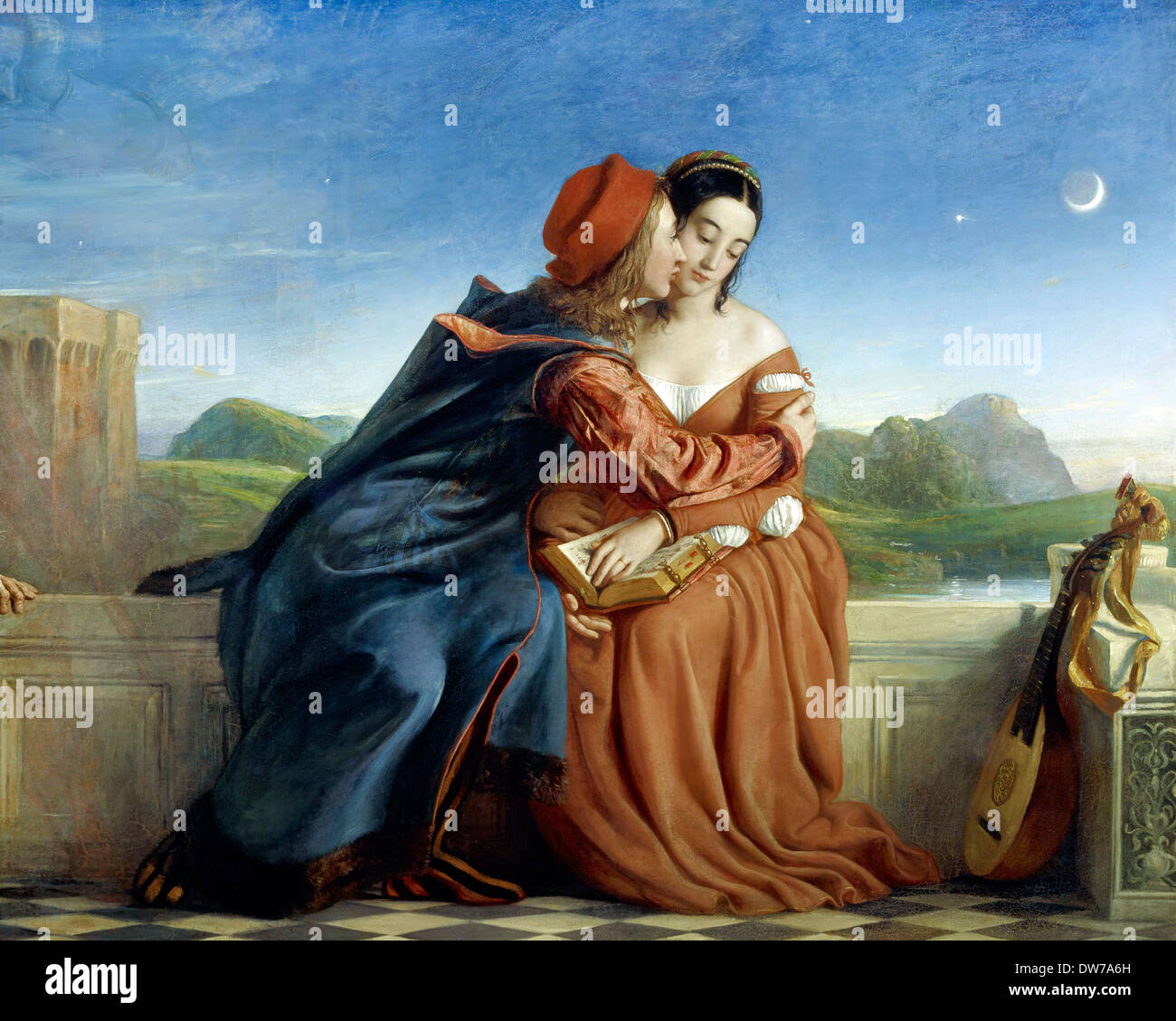 William Dyce, Francesca da Rimini 1837 Huile sur toile. Scottish National Gallery, Édimbourg. Banque D'Images