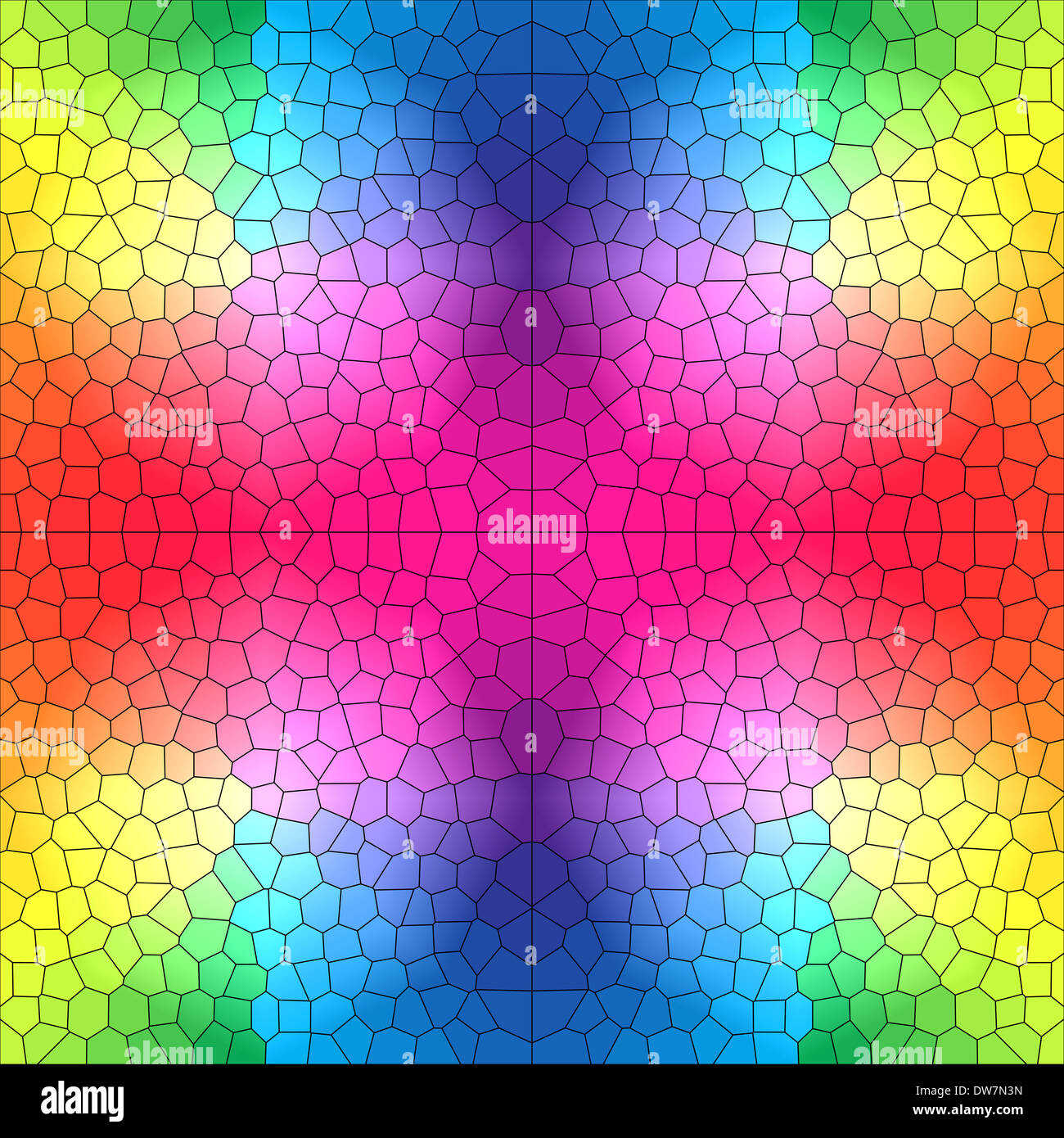 Résumé motif vitrail de couleur arc-en-ciel Banque D'Images