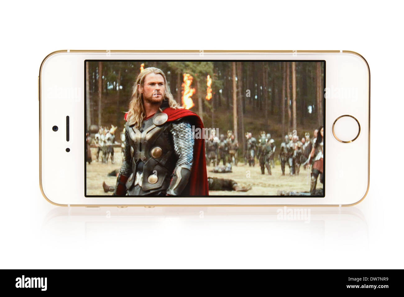 Des films sur iTunes, film Thor sur iPhone 5S, 5 S Banque D'Images