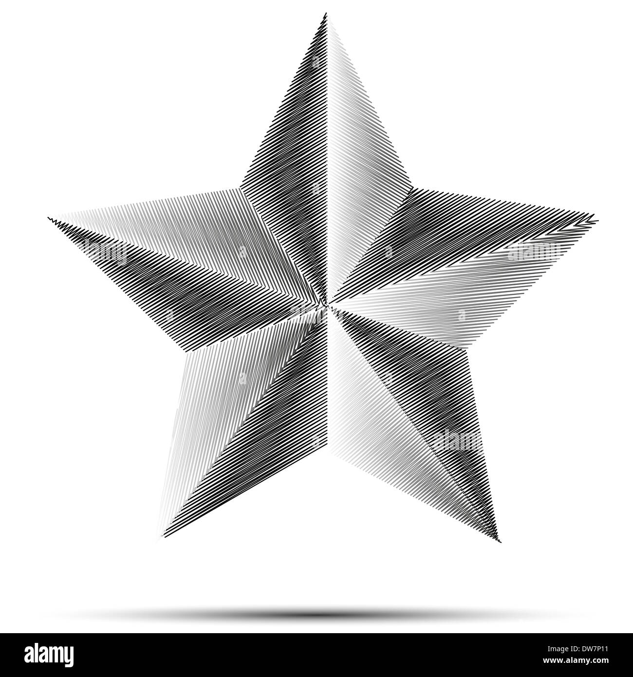 Metal star illustration Banque D'Images