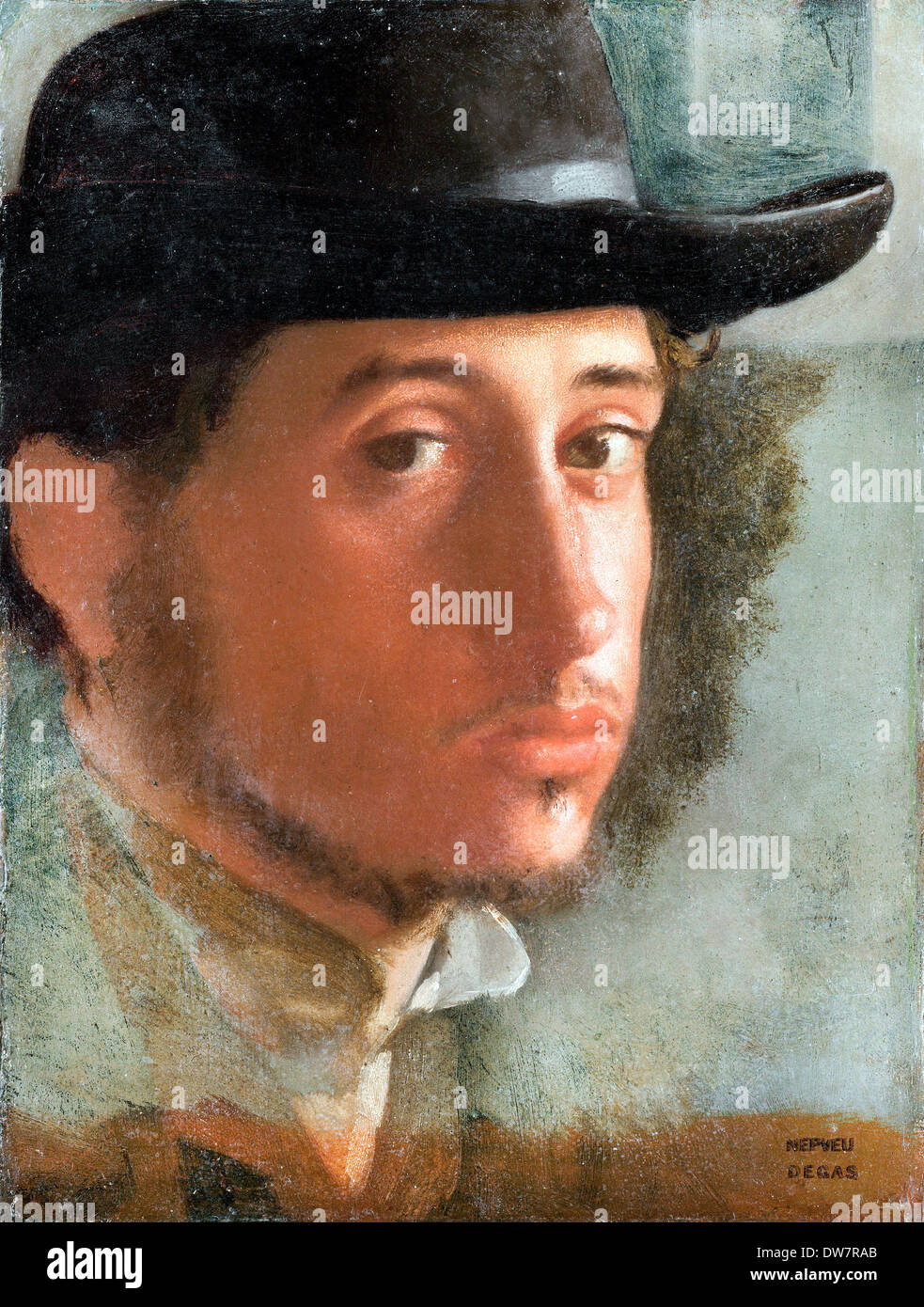 Edgar Degas, Autoportrait, 1857-1858 Huile sur toile. Le J. Paul Getty Museum. Banque D'Images