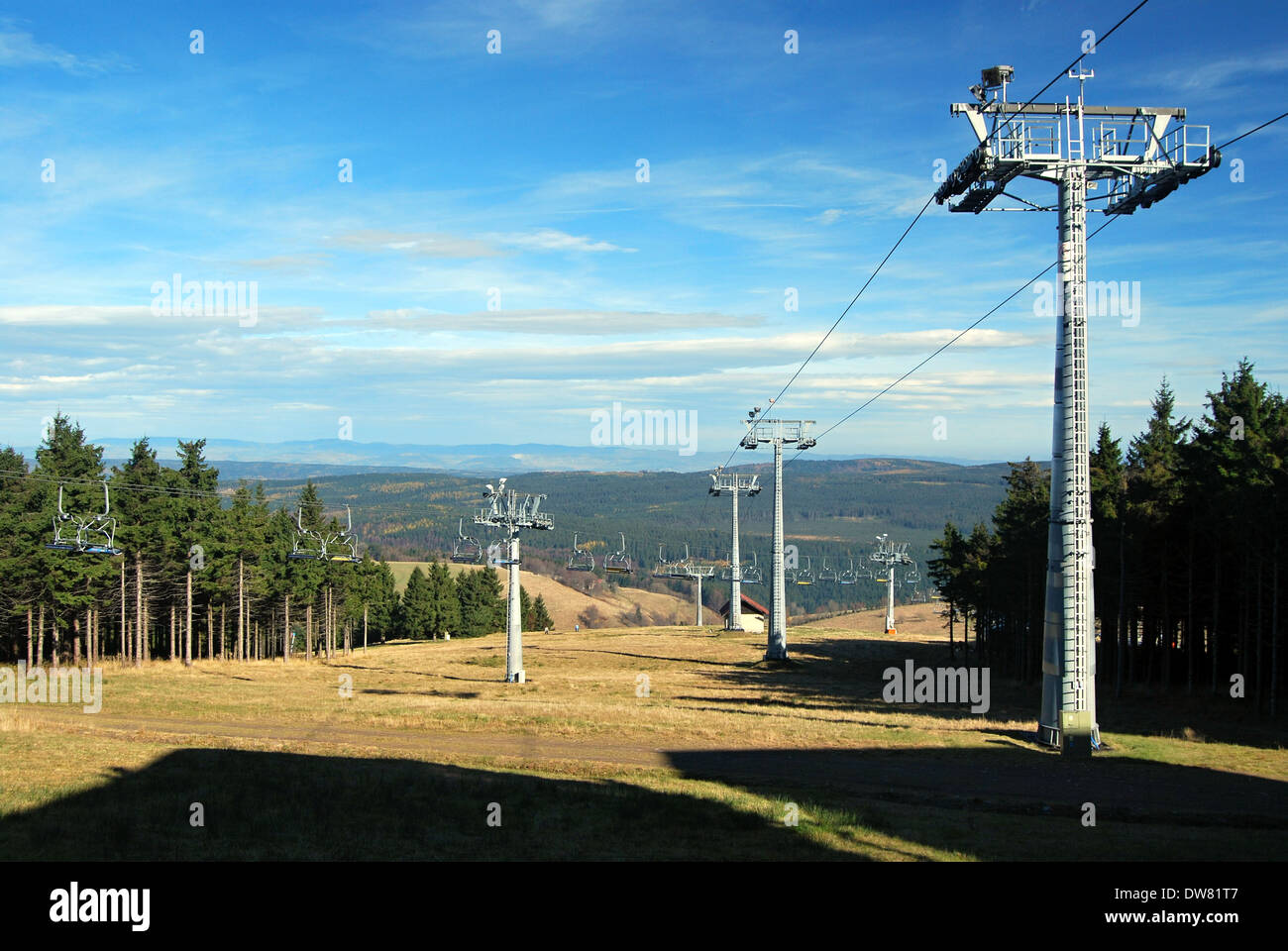 Le soulever de l'Zielenec in Polish-frontières tchèque Orlicke hory () Banque D'Images