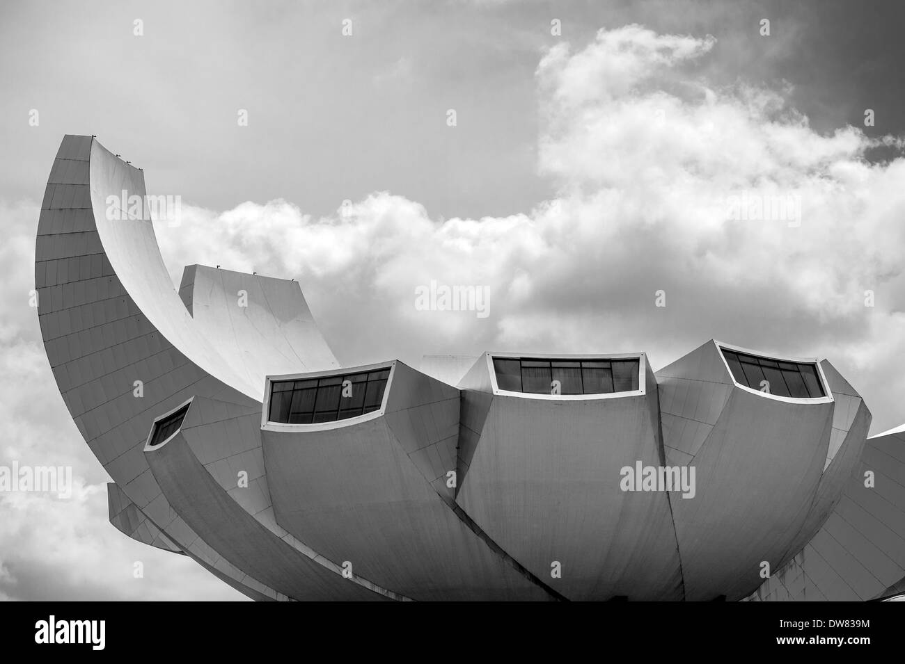 Sciences de l'Art Museum, Marina Bay, Singapour. Banque D'Images