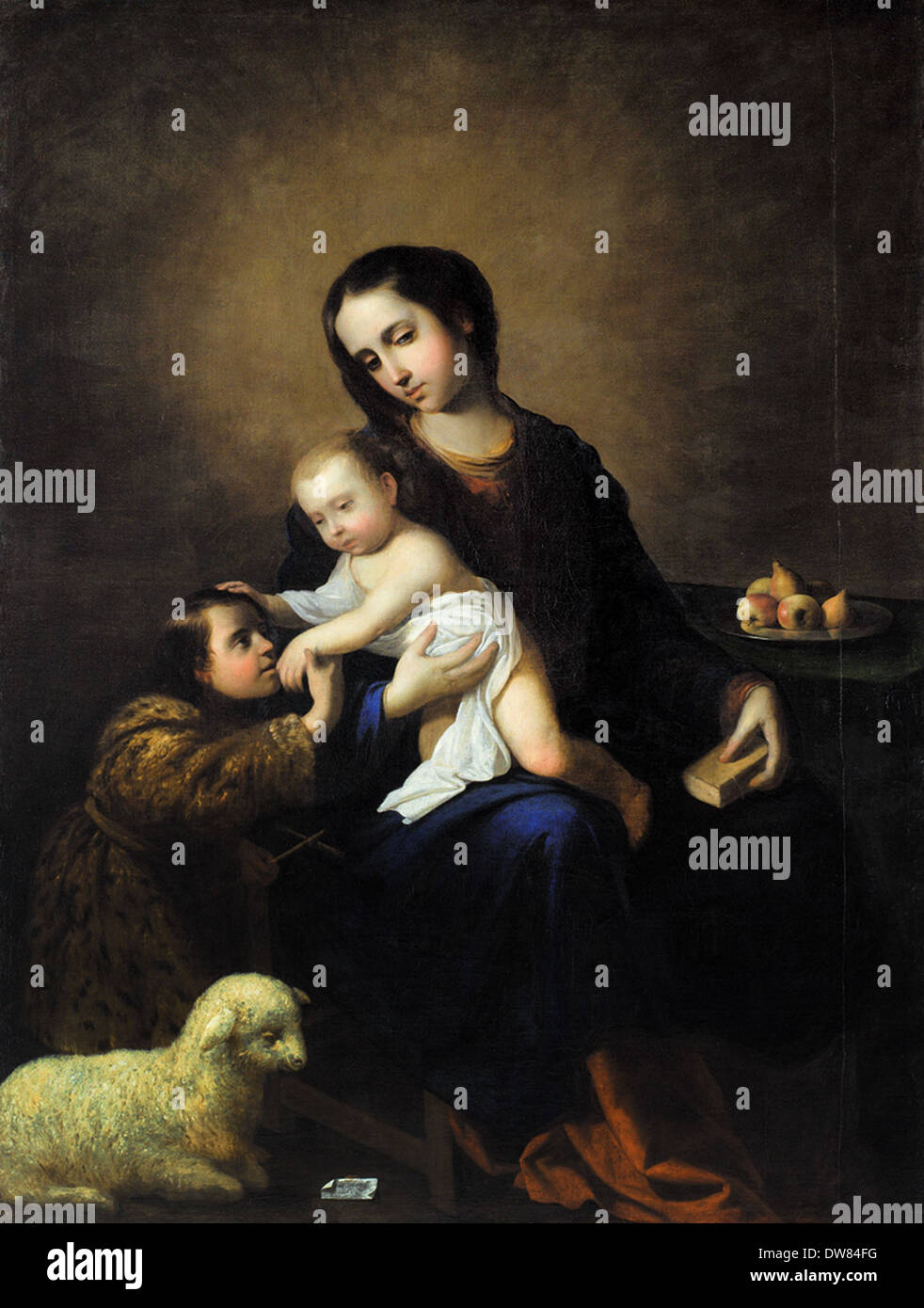 Francisco de Zurbarán - Vierge à l'enfant avec l'enfant Saint Jean Baptiste Banque D'Images