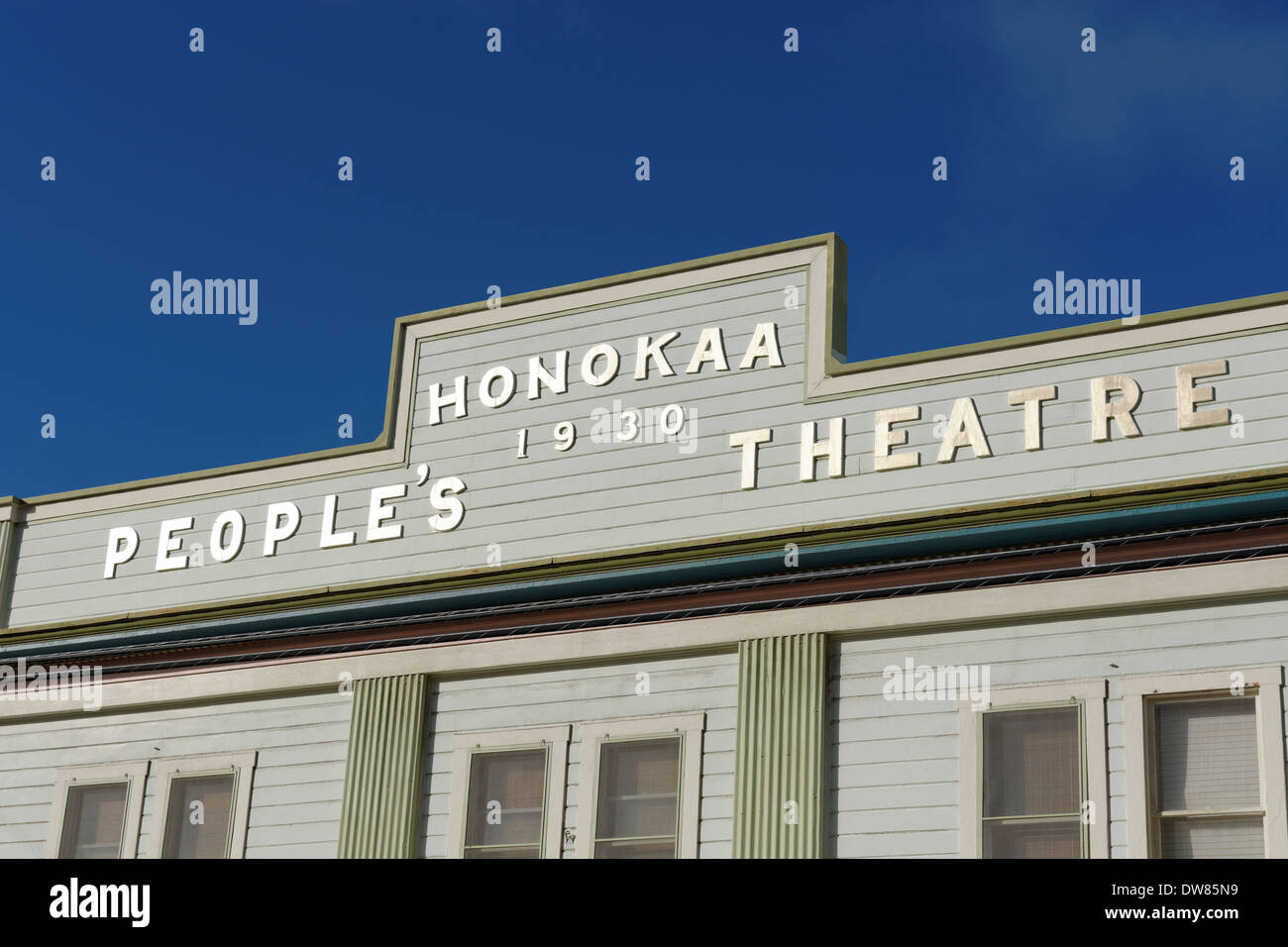 Peoples Theatre, Honokaa, Hamakua Coast, Big Island, Hawaii, USA Banque D'Images