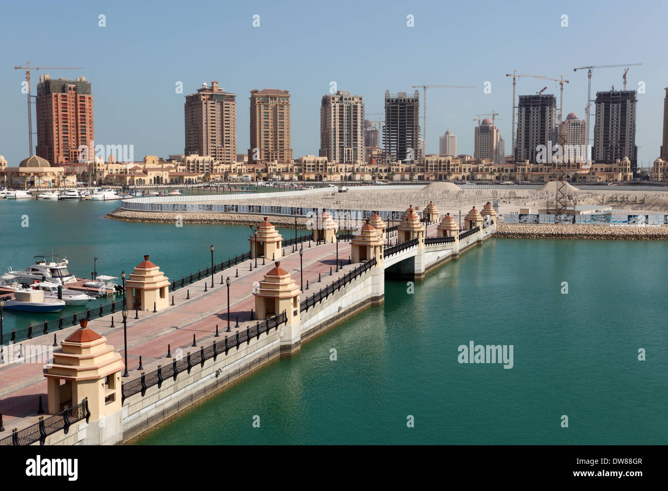 Marina de luxe à Porto Saoudite. Doha, au Qatar, au Moyen-Orient Banque D'Images