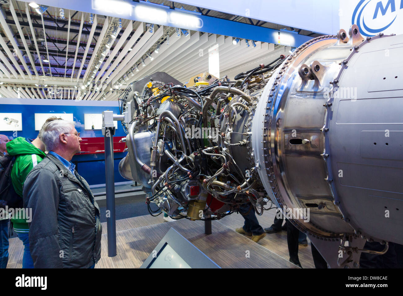 ILA Berlin Air Show 2012. Stand de MTU Aero Engines GMBH - est un fabricant de moteurs d'avions allemands. Banque D'Images