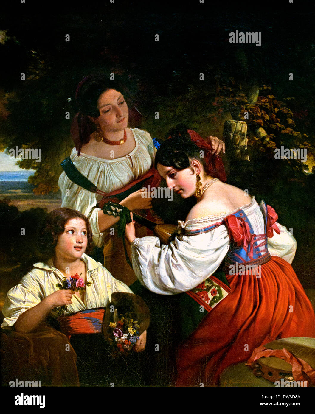 Scène de genre romain 1833 Franz Xaver Winterhalter1805 - 1873 Allemand Allemagne Banque D'Images