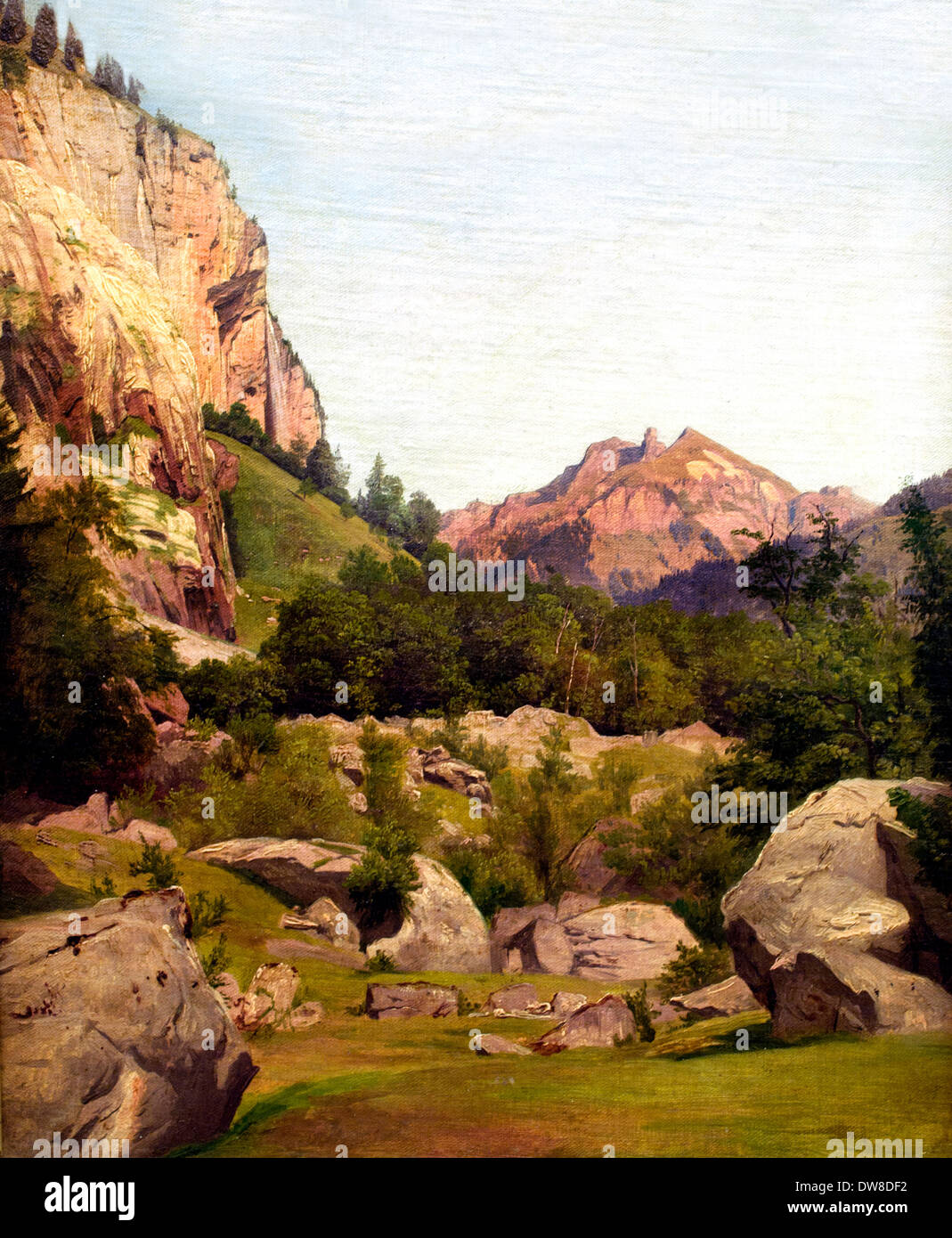 Paysage de montagne suisse Johann Wilhelm Schirmer 1807 1837 - 1863 Allemand Allemagne Banque D'Images