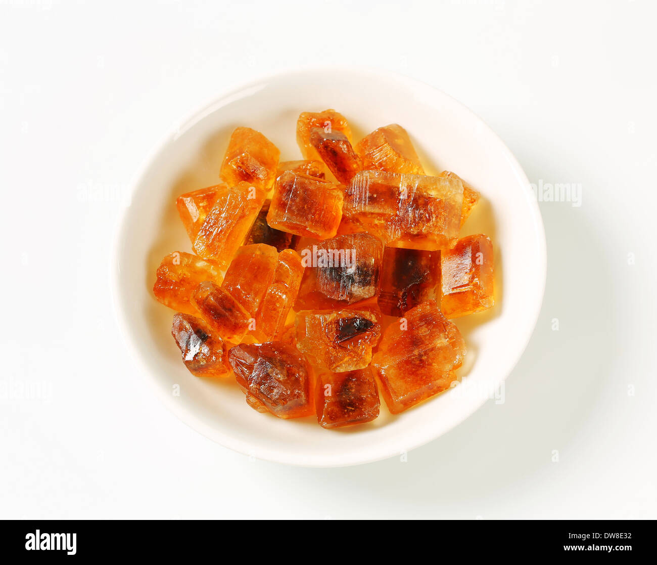 Bol de sucre candi brun Banque D'Images