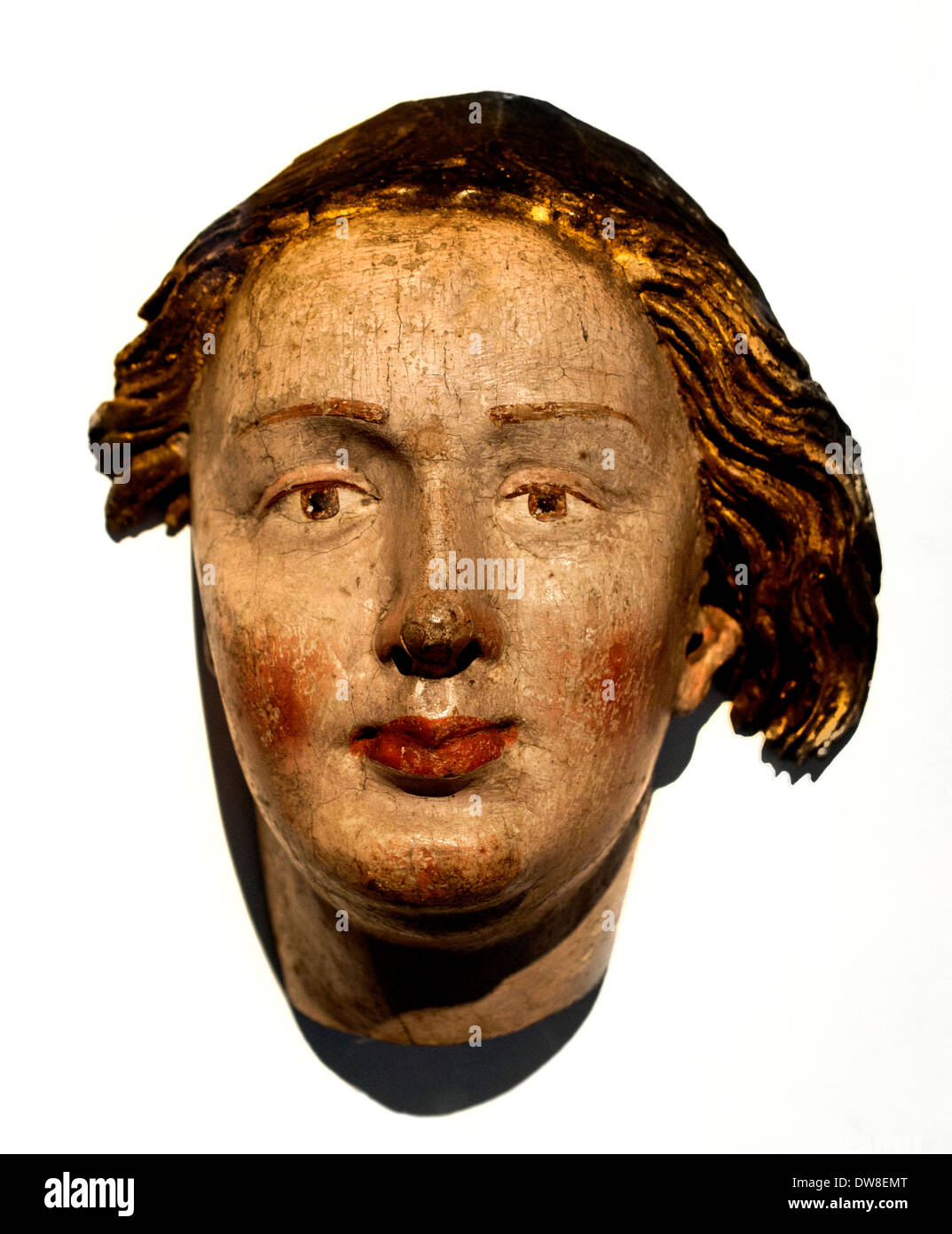Tête de Femme 1520 Moyen-âge médiéval Allemand Allemagne Bavière Banque D'Images
