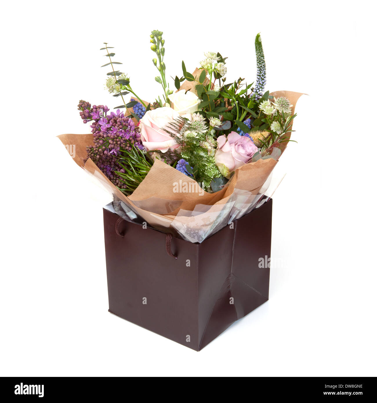 Bouquet de fleurs de style vintage isolated on a white background studio. Banque D'Images