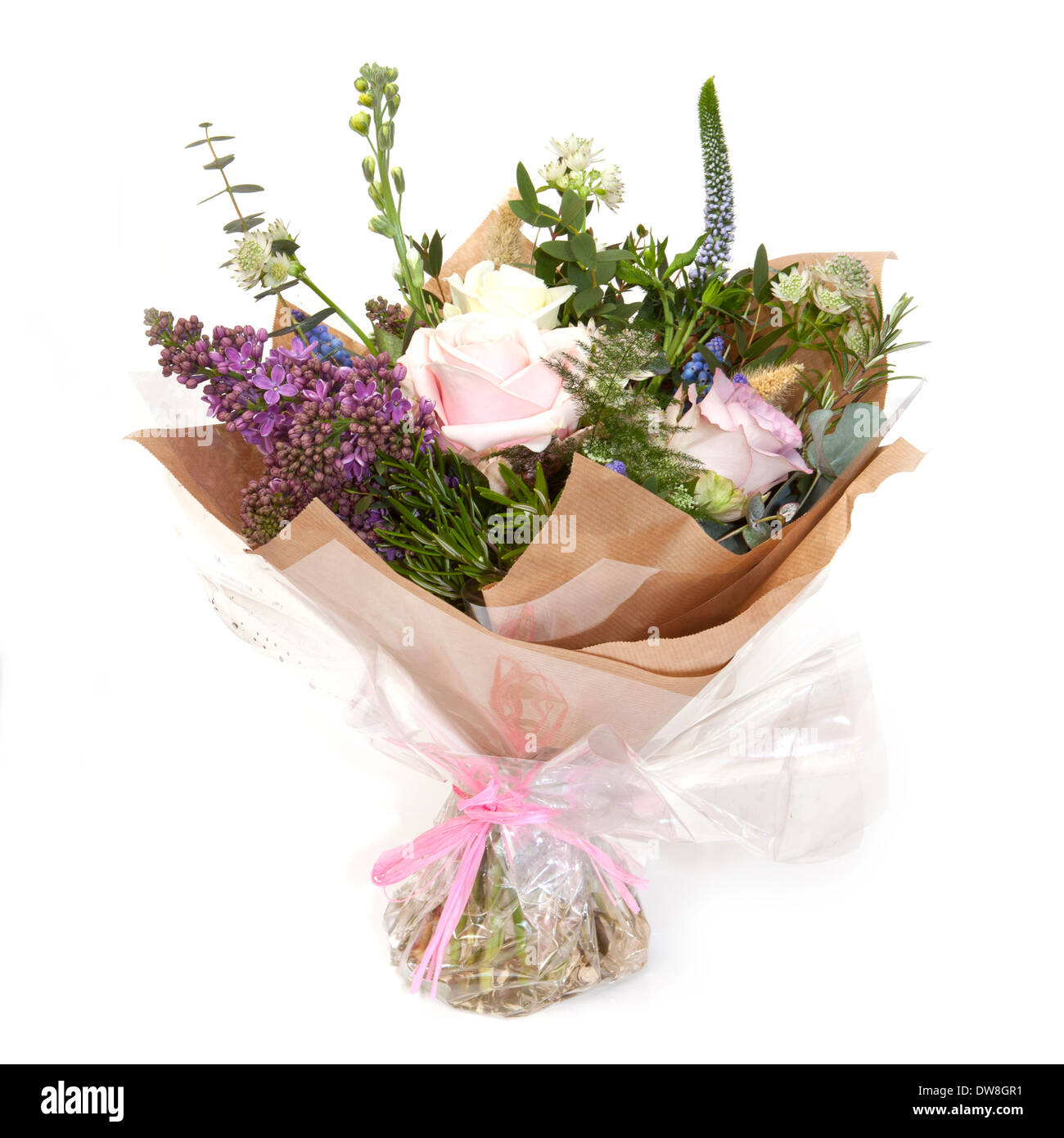 Bouquet de fleurs de style vintage isolated on a white background studio. Banque D'Images