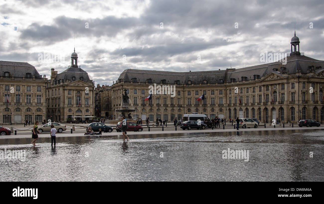 Place de la Bourse - Bordeaux, France. Banque D'Images