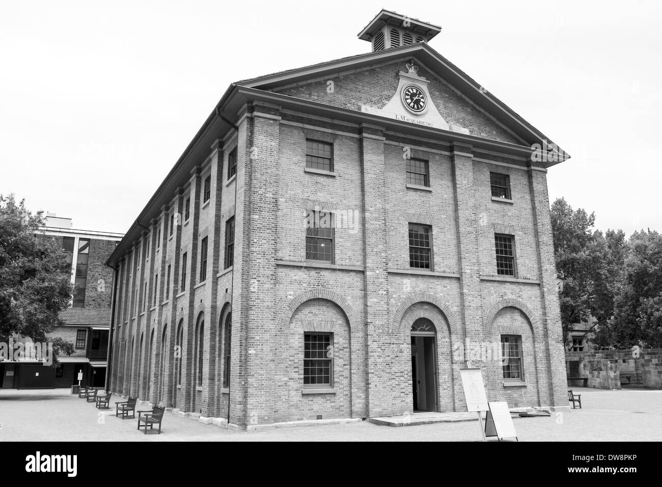 Hyde Park Barracks, classé au patrimoine mondial de l'UNESCO, anciennes casernes, hôpital, hébergement pour détenus, menthe, palais de justice et musée NOW, Sydney, Australie Banque D'Images