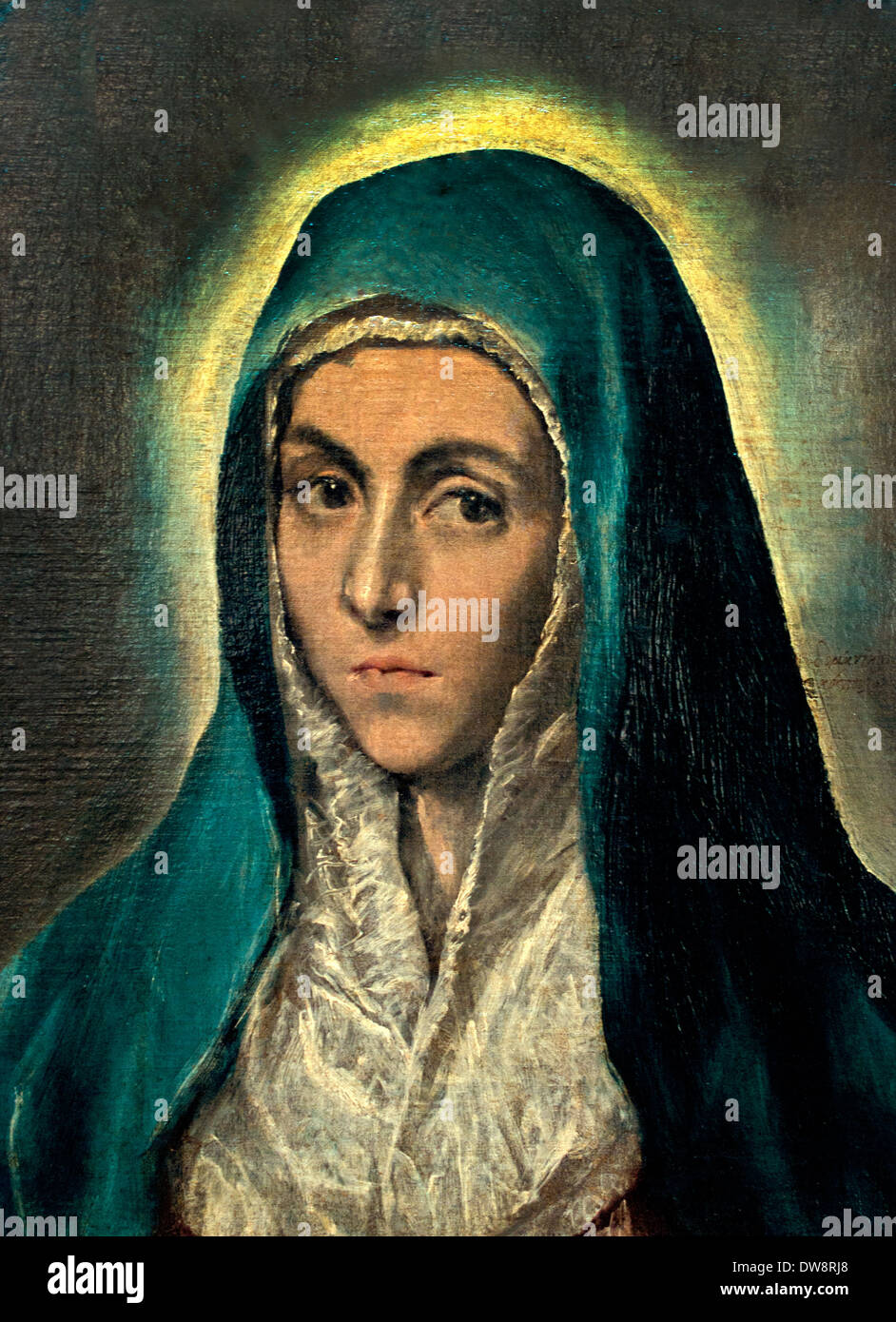 Mary dit Mater Dolorosa 1590-1600 Domenikos Theotokopoulos, dit El Greco (1541-1614) Espagne l'espagnol Banque D'Images