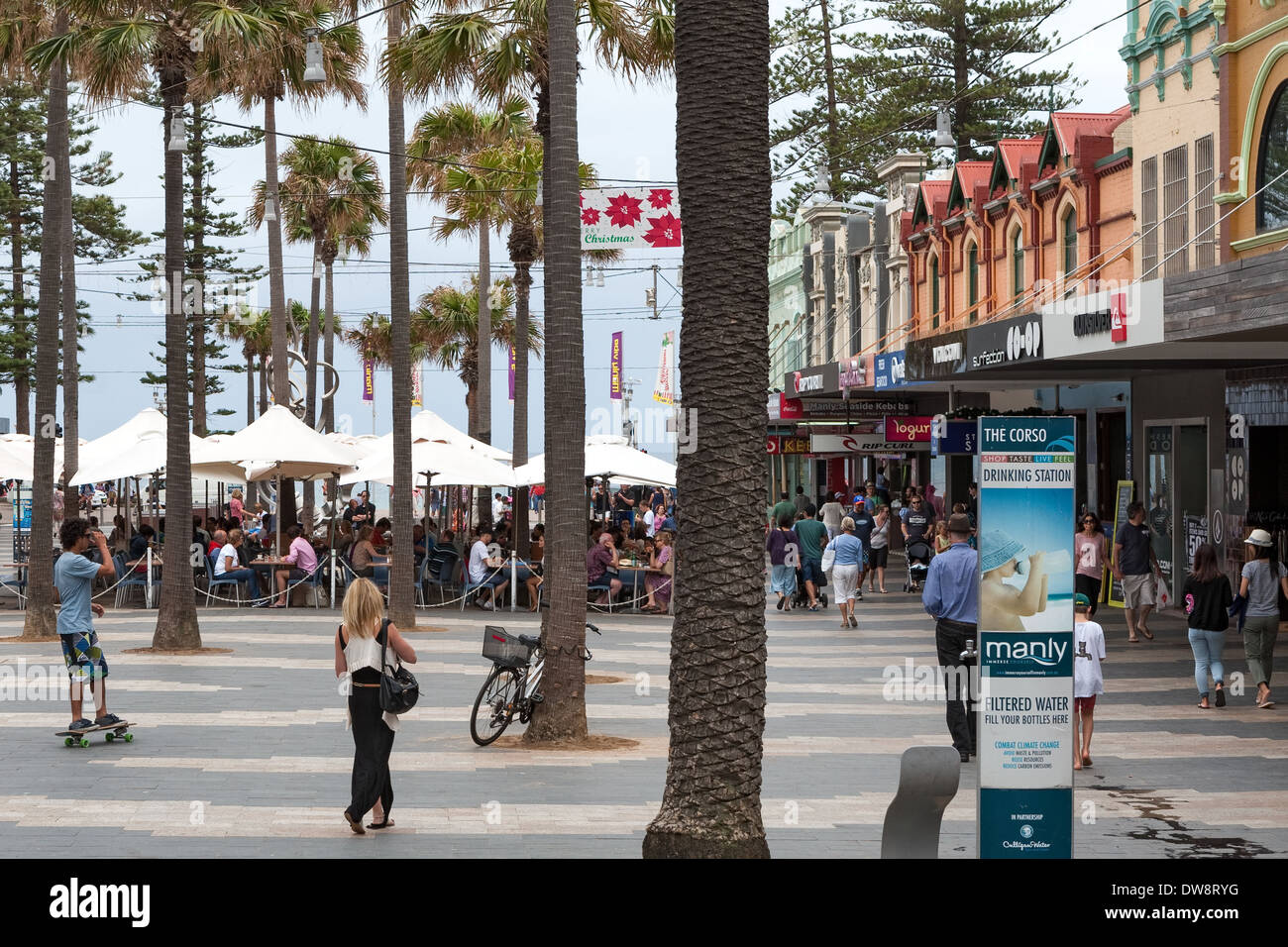 Zone piétonne, Corso, Manly, Australie Banque D'Images
