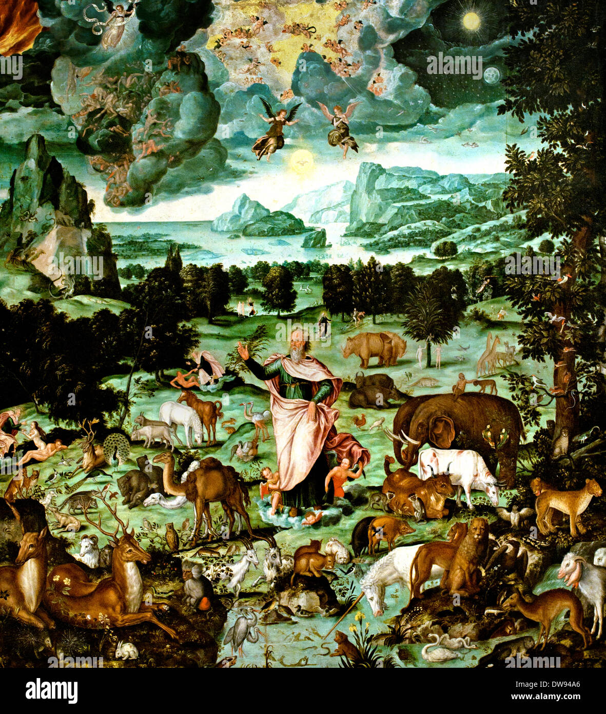 La création du monde - la création du monde Melchior Bocksberger 1530-1587 Français France Banque D'Images