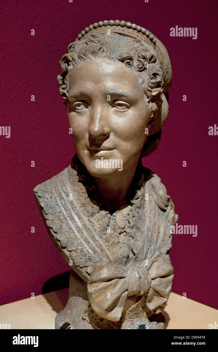 Buste d'une femme 1879 Theodore Gruyere 1814-1885 Français France Banque D'Images